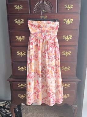 Abercrombie & Fitch Floral Maxi Skirt in Pink, Cream & Yellow